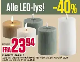 Europris KUBBELYS LED RILLE tilbud