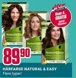 Europris HÅRFARGE NATURAL & EASY., NOK 89.9 tilbud