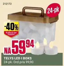 Europris TELYS LED I BOKS, NOK 59.94 tilbud