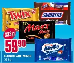 Europris SJOKOLADE MINIS, NOK 59.9 tilbud