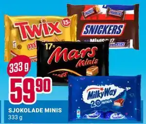 Europris SJOKOLADE MINIS, NOK 59.9 tilbud