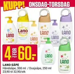 Europris LANO SÅPE, NOK 60 tilbud