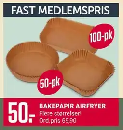 Europris BAKEPAPIR AIRFRYER, Medlemspris tilbud