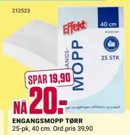 Europris ENGANGSMOPP TØRR, NOK 20 tilbud