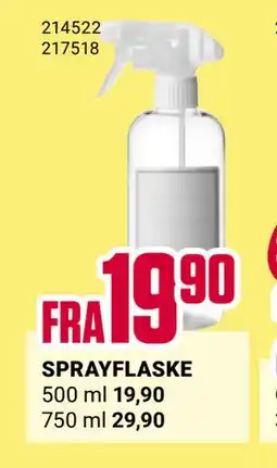 Europris SPRAYFLASKE tilbud