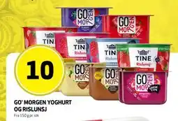 Bunnpris GO' MORGEN YOGHURT OG RISLUNSJ, NOK 10 tilbud