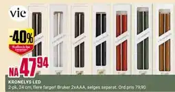 Europris KRONELYS LED, NOK 47.94 tilbud