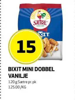 Bunnpris BIXIT MINI DOBBEL VANILJE, NOK 15 tilbud