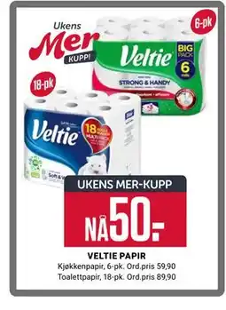 Europris VELTIE PAPIR., App-pris tilbud