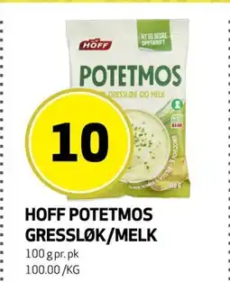 Bunnpris HOFF POTETMOS GRESSLØK/MELK, NOK 10 tilbud