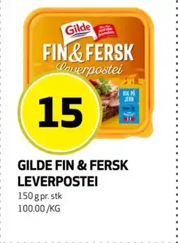 Bunnpris GILDE FIN & FERSK LEVERPOSTEI, NOK 15 tilbud