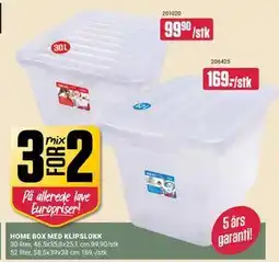 Europris HOME BOX MED KLIPSLOKK tilbud