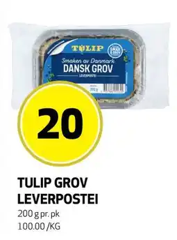 Bunnpris TULIP GROV LEVERPOSTEI, NOK 20 tilbud