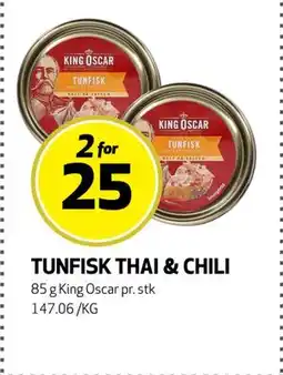 Bunnpris TUNFISK THAI & CHILI, NOK 25 tilbud