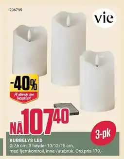 Europris KUBBELYS LED, NOK 107.4 tilbud