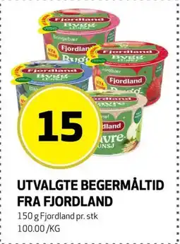 Bunnpris UTVALGTE BEGERMÅLTID FRA FJORDLAND, NOK 15 tilbud