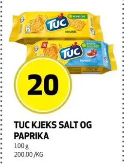 Bunnpris TUC KJEKS SALT OG PAPRIKA, NOK 20 tilbud