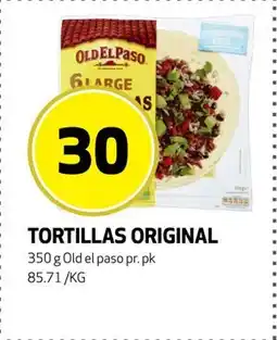 Bunnpris TORTILLAS ORIGINAL, NOK 30 tilbud