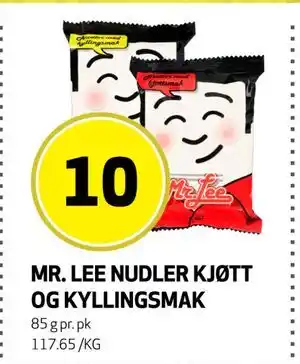 Bunnpris MR. LEE NUDLER KJØTT OG KYLLINGSMAK, NOK 10 tilbud