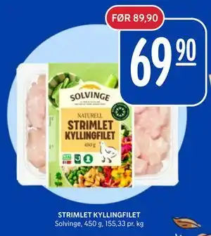 Rema 1000 STRIMLET KYLLINGFILET, NOK 69.9 tilbud