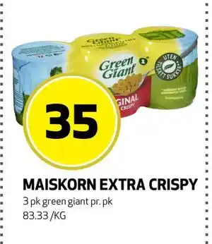 Bunnpris MAISKORN EXTRA CRISPY, NOK 35 tilbud