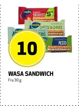Bunnpris WASA SANDWICH, NOK 10 tilbud