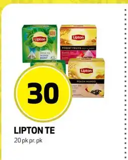 Bunnpris LIPTON TE, NOK 30 tilbud