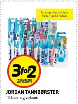 Bunnpris JORDAN TANNBØRSTER tilbud