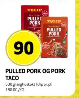 Bunnpris PULLED PORK OG PORK TACO, NOK 90 tilbud