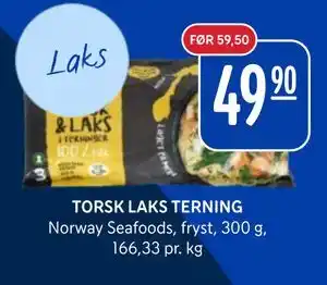 Rema 1000 TORSK LAKS TERNING, NOK 49.9 tilbud