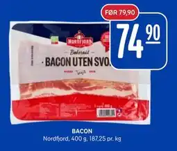 Rema 1000 BACON, NOK 74.9 tilbud