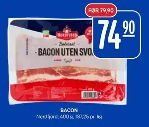 Rema 1000 BACON, NOK 74.9 tilbud