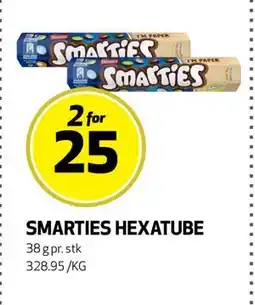 Bunnpris SMARTIES HEXATUBE, NOK 25 tilbud