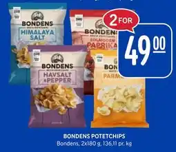 Rema 1000 BONDENS POTETCHIPS, NOK 49 tilbud