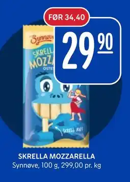 Rema 1000 SKRELLA MOZZARELLA, NOK 29.9 tilbud