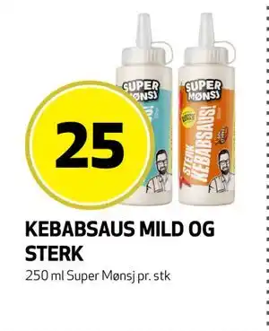 Bunnpris KEBABSAUS MILD OG STERK, NOK 25 tilbud