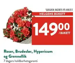 Jacobs Roser, Brudeslør, Hypericum og Grennellik, NOK 149 tilbud