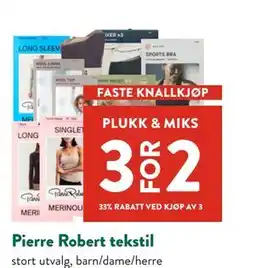 Jacobs Pierre Robert tekstil tilbud