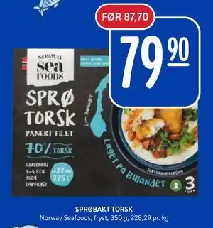 Rema 1000 SPRØBAKT TORSK, NOK 79.9 tilbud