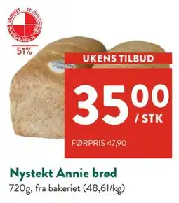 Jacobs Nystekt Annie brød, NOK 35 tilbud