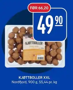 Rema 1000 KJØTTBOLLER XXL, NOK 49.9 tilbud