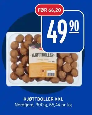 Rema 1000 KJØTTBOLLER XXL, NOK 49.9 tilbud