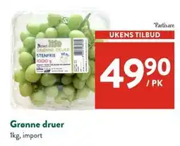 Jacobs Grønne druer, NOK 49.9 tilbud