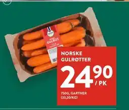Jacobs NORSKE GULRØTTER, NOK 24.9 tilbud