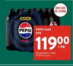 Jacobs PEPSI MAX 8PK, NOK 119 tilbud