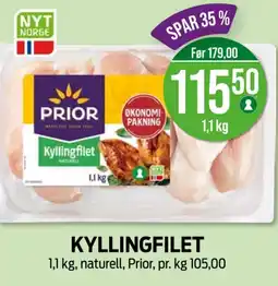 Kiwi PRIOR Kyllingfilet tilbud