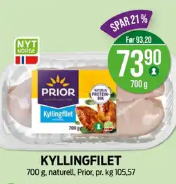 Kiwi PRIOR Kyllingfilet tilbud