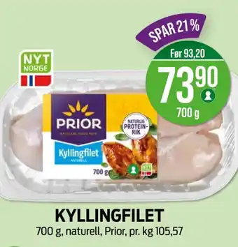Kiwi PRIOR Kyllingfilet tilbud