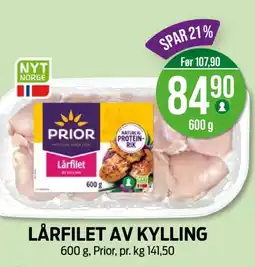 Kiwi PRIOR Lårfilet av kylling tilbud