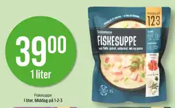 Kiwi MIDDAG PÅ 1-2-3 Fiskesuppe tilbud